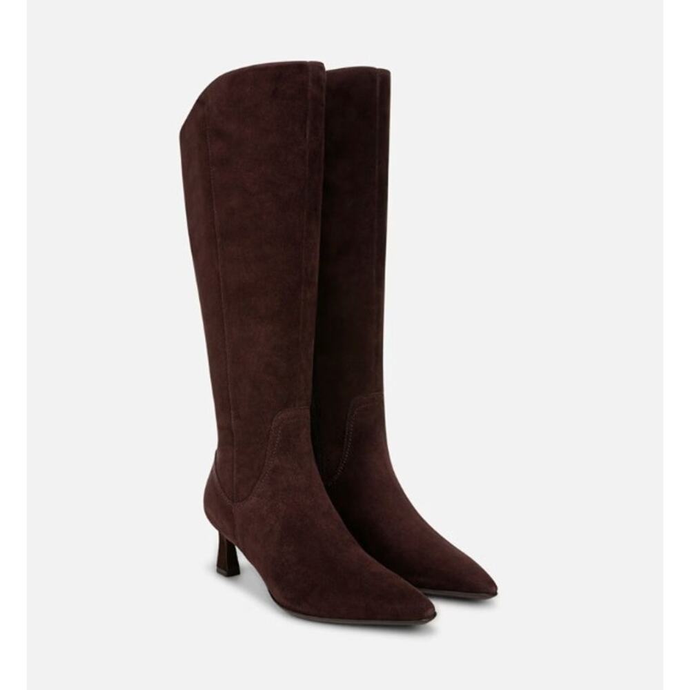 Naturalizer Deesha Knee High Boot Mahogany Brown Suede Size 9.5 Wide NIB Comfy